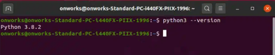 the terminal and type “python3 –version” 
