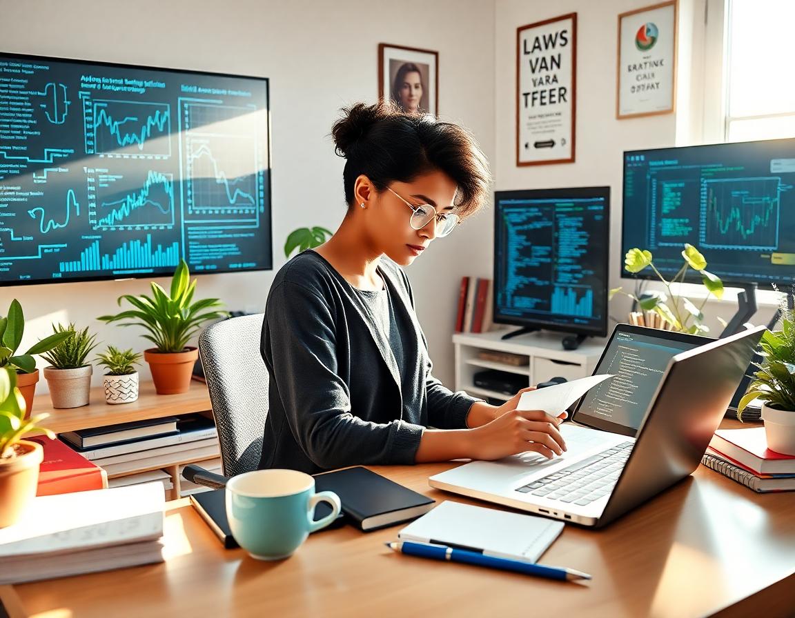 young-woman-data-engineering-home-office